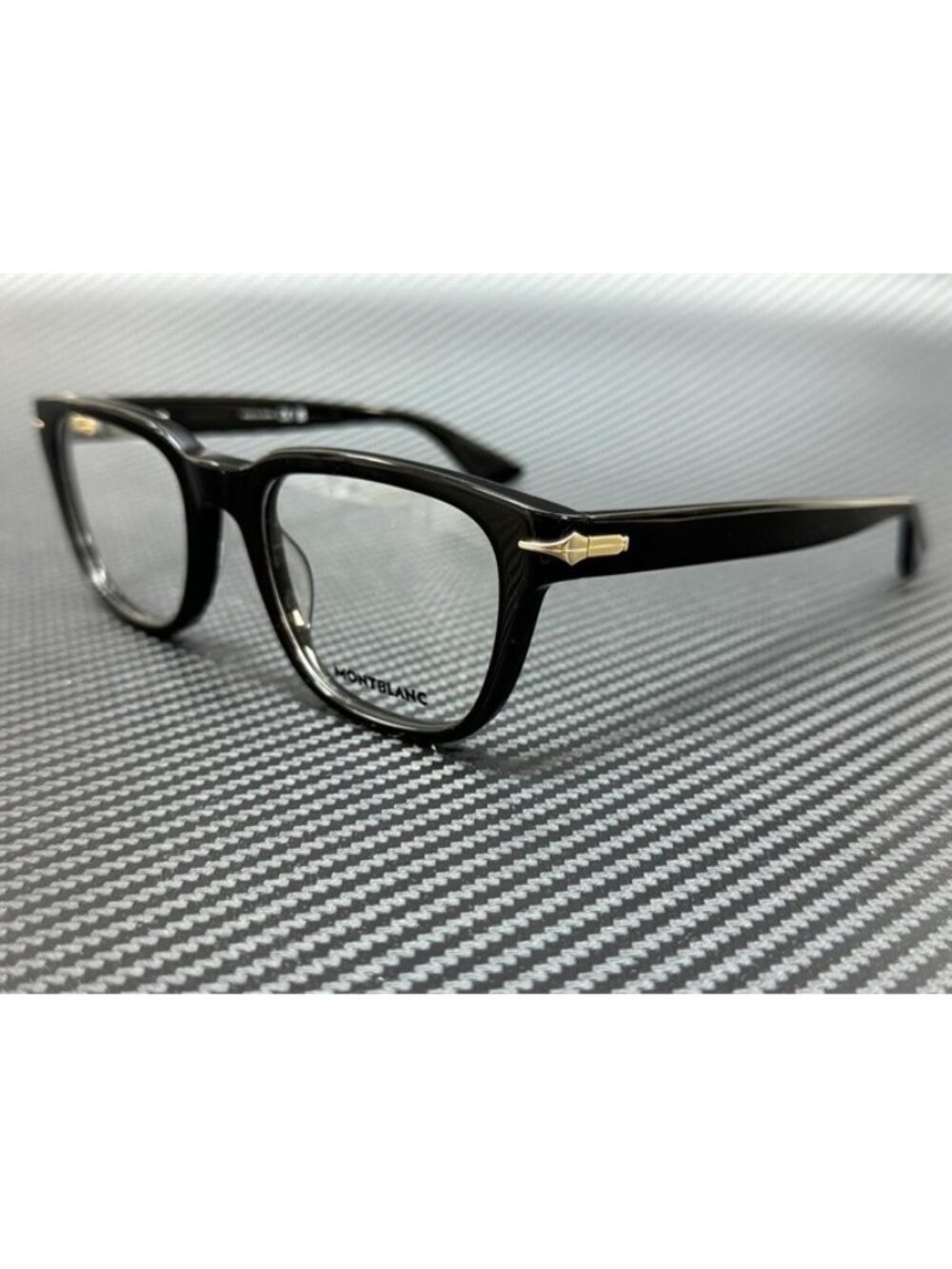 New Montblanc Men Shiny Black Eyeglasses 51-21-145